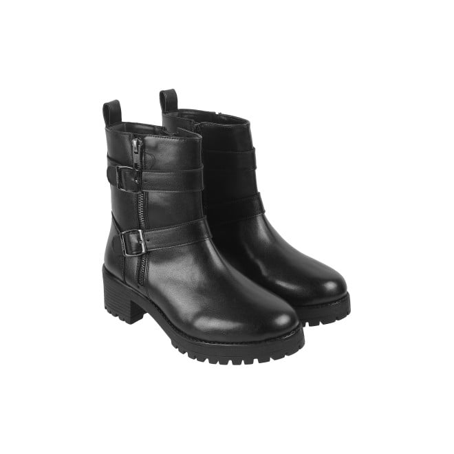 Mochi Women Black Casual Boots (SKU: 31-689-11-36)