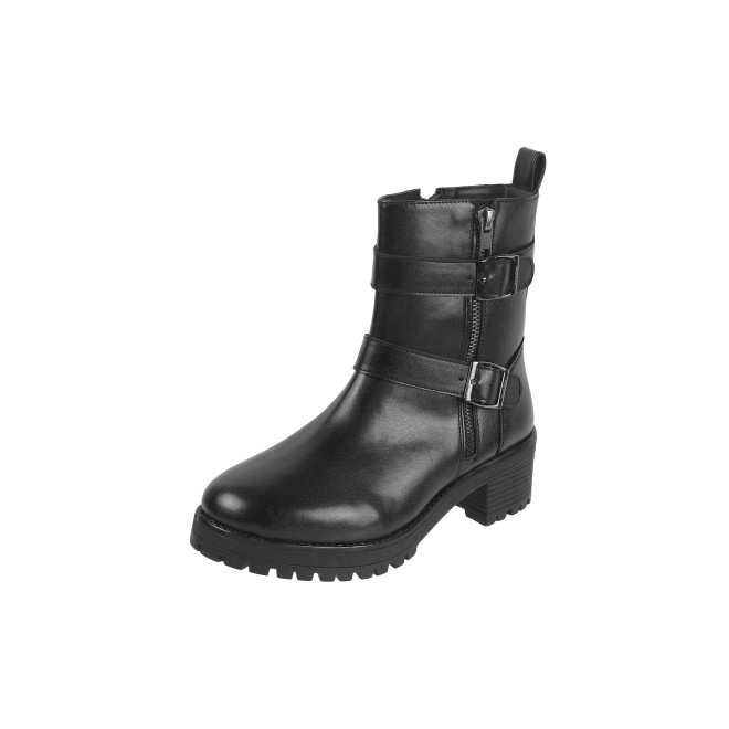 Mochi Women Black Casual Boots (SKU: 31-689-11-36)
