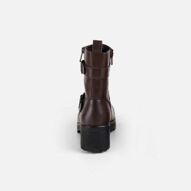 Mochi Women Brown Casual Boots (SKU: 31-689-12-36)