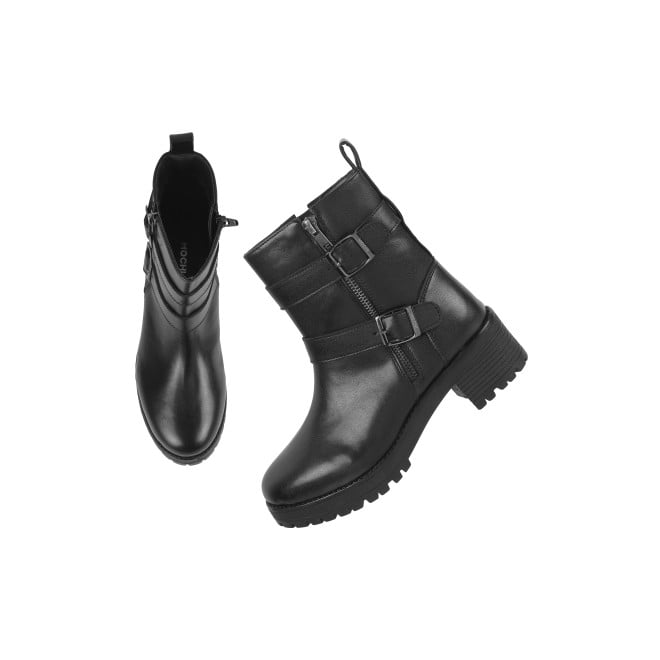 Mochi Women Black Casual Boots (SKU: 31-689-11-36)
