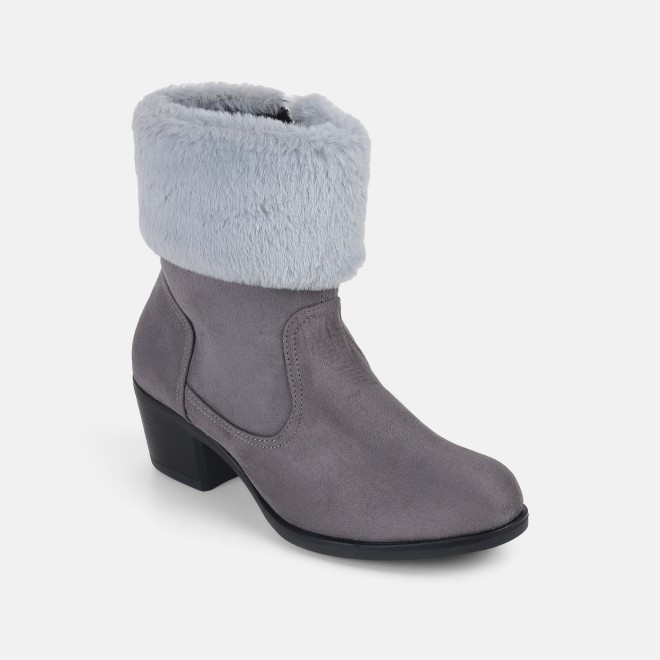 Mochi Women Grey Party Boots