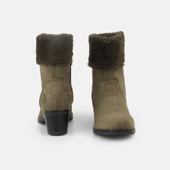 Mochi Women Olive Party Boots (SKU: 31-710-49-36)