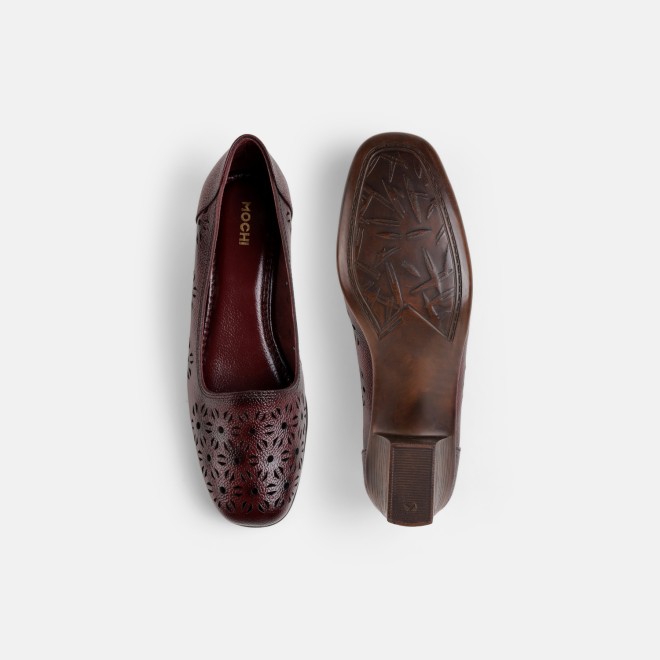 Mochi Women Maroon Formal Pumps (SKU: 31-753-44-37)