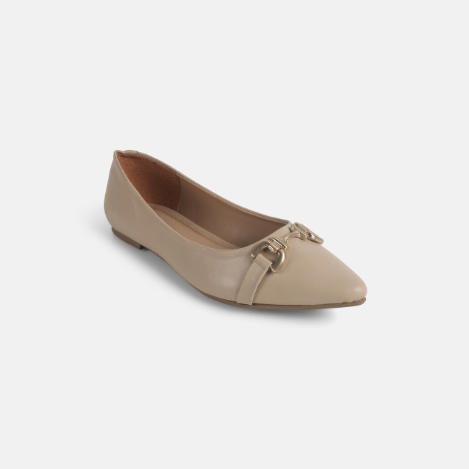 Mochi Women Beige Casual Ballerinas