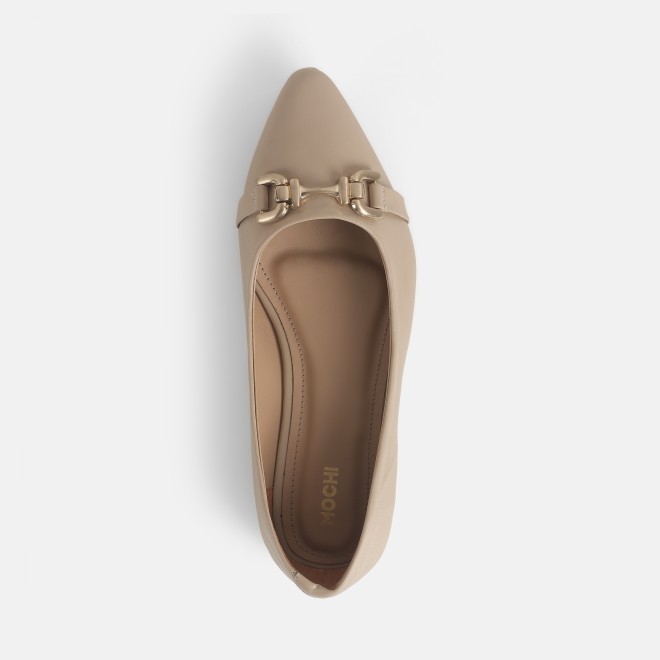 Mochi Women Beige Casual Ballerinas (SKU: 31-764-20-36)