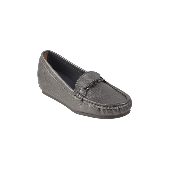 Mochi Women Gun-metal Casual Loafers (SKU: 31-800-29-38)