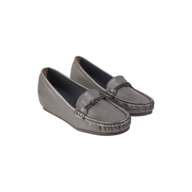Mochi Women Gun-metal Casual Loafers (SKU: 31-800-29-38)