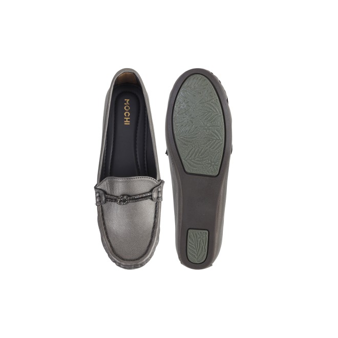 Mochi Women Gun-metal Casual Loafers (SKU: 31-800-29-38)