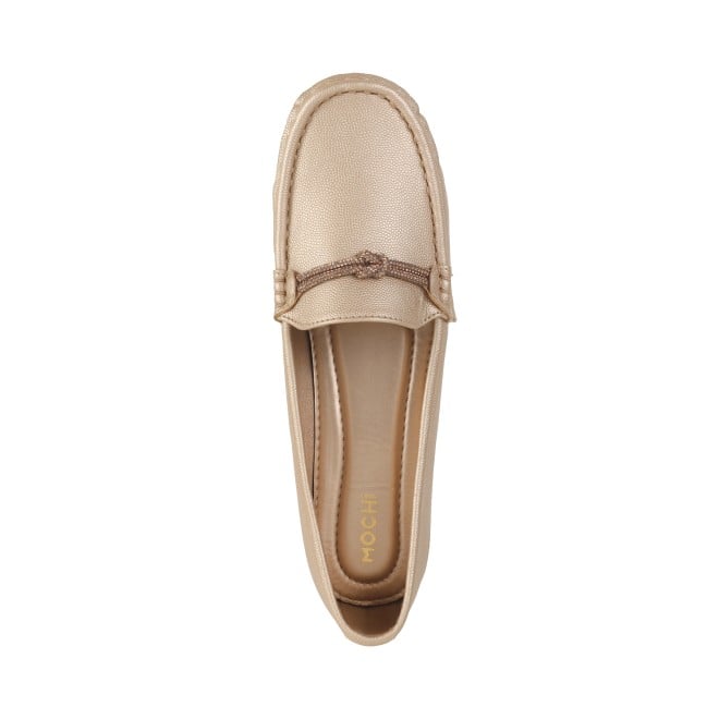Mochi Women Gold Casual Loafers (SKU: 31-800-15-36)