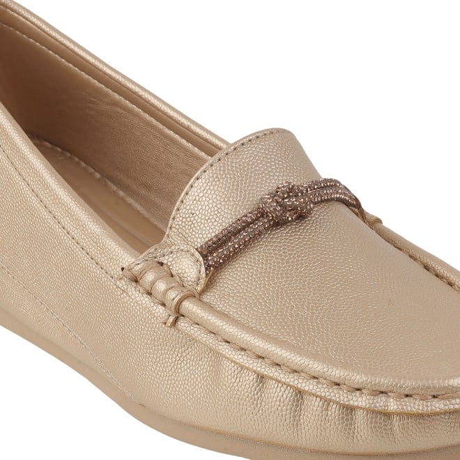 Mochi Women Gold Casual Loafers (SKU: 31-800-15-36)
