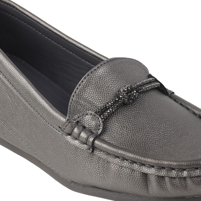 Mochi Women Gun-metal Casual Loafers (SKU: 31-800-29-38)
