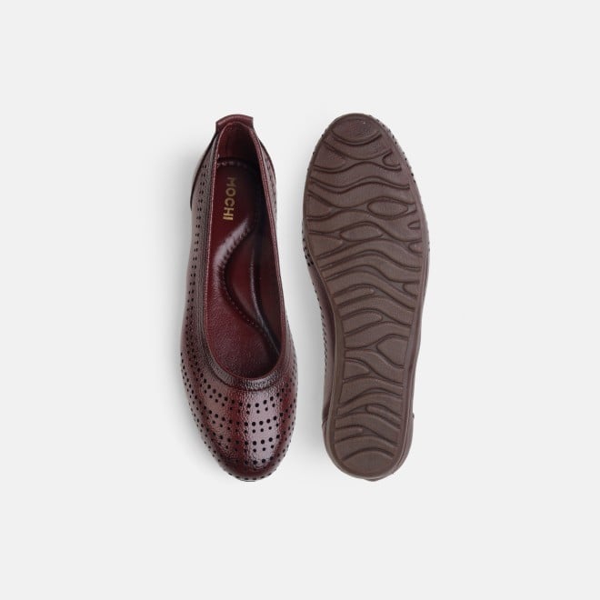Mochi Women Maroon Casual Ballerinas (SKU: 31-800752-44-36)