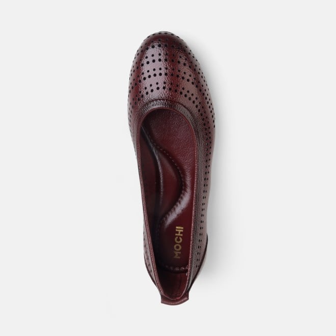 Mochi Women Maroon Casual Ballerinas (SKU: 31-800752-44-36)