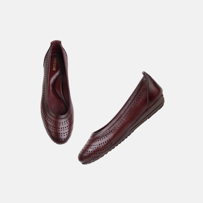 Mochi Women Maroon Casual Ballerinas (SKU: 31-800752-44-36)