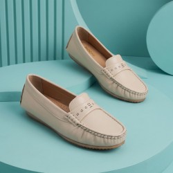 Mochi Women Light-beige Casual Loafers