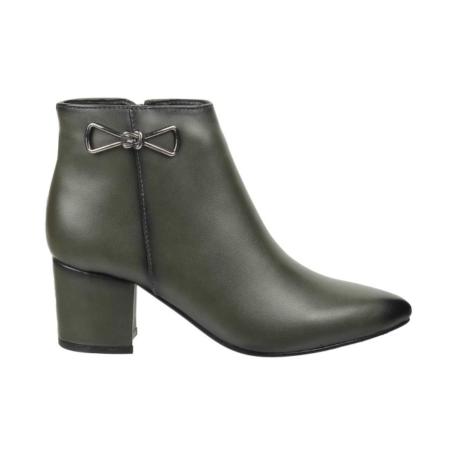 Mochi Women Olive Party Boots (SKU: 31-81-49-36)