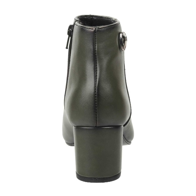 Mochi Women Olive Party Boots (SKU: 31-81-49-36)