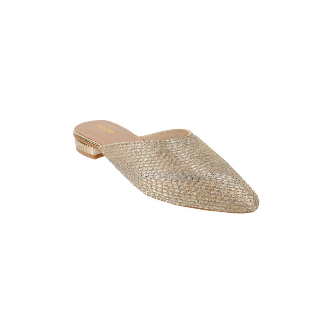 Mochi Women Gold Ethnic Slip Ons (SKU: 31-812-15-36)