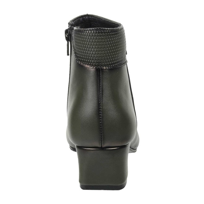 Mochi Women Olive Party Boots (SKU: 31-82-49-36)