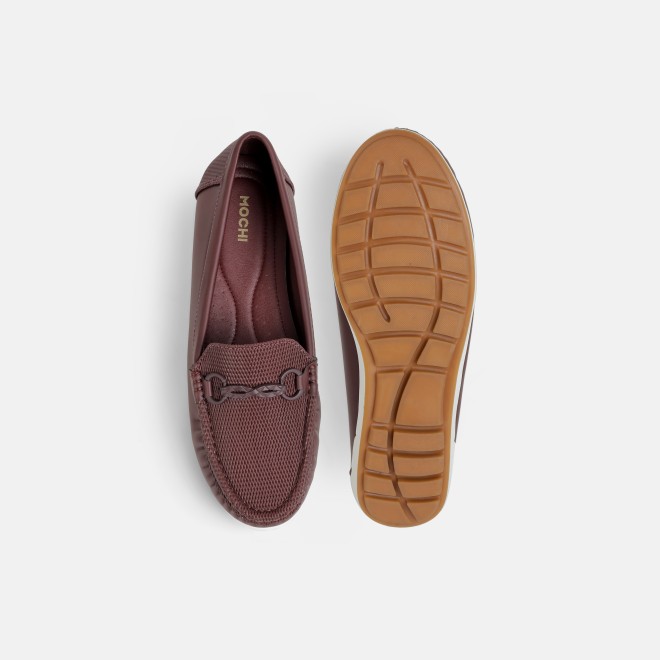 Mochi Women Maroon Casual Loafers (SKU: 31-852-44-36)