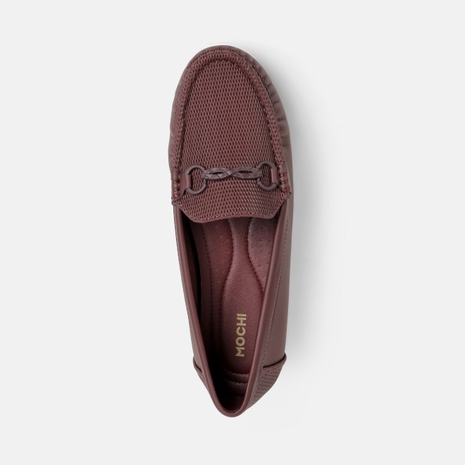 Mochi Women Maroon Casual Loafers (SKU: 31-852-44-36)