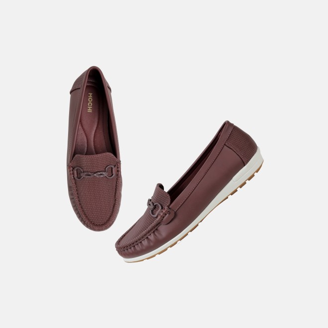 Mochi Women Maroon Casual Loafers (SKU: 31-852-44-36)