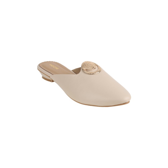 Mochi Women Off-White Formal Slip Ons