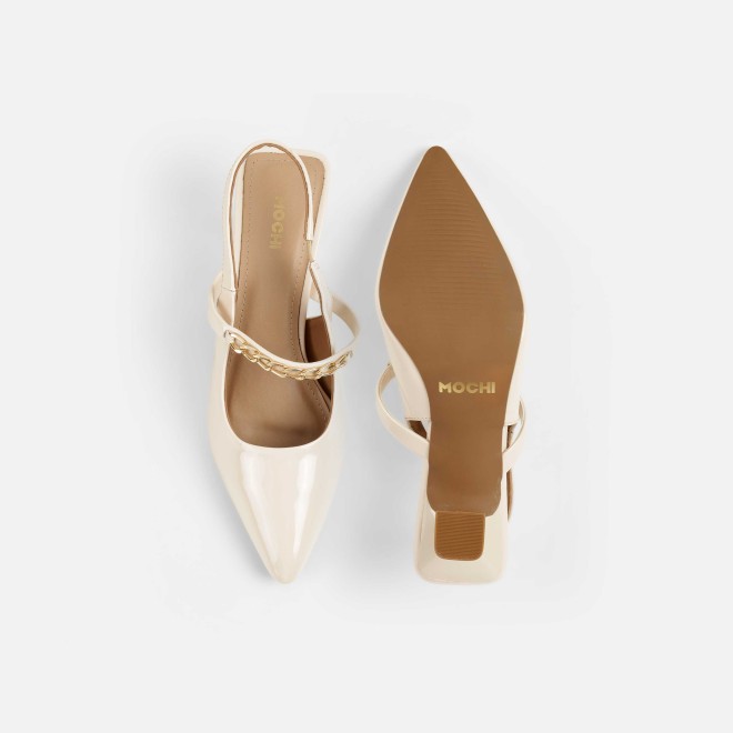 Mochi Women Beige Formal Sandals (SKU: 31-876-20-40)