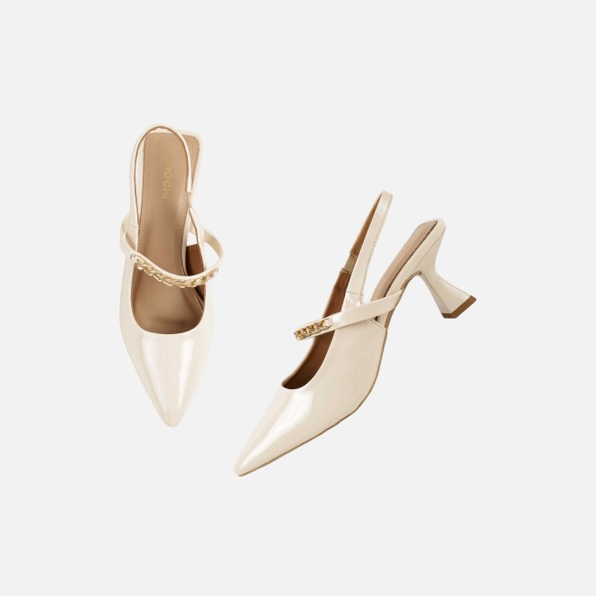 Mochi Women Beige Formal Sandals (SKU: 31-876-20-40)