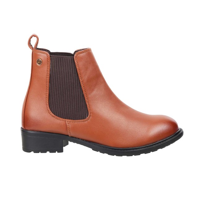Mochi Women Tan Casual Boots (SKU: 31-88-23-36)