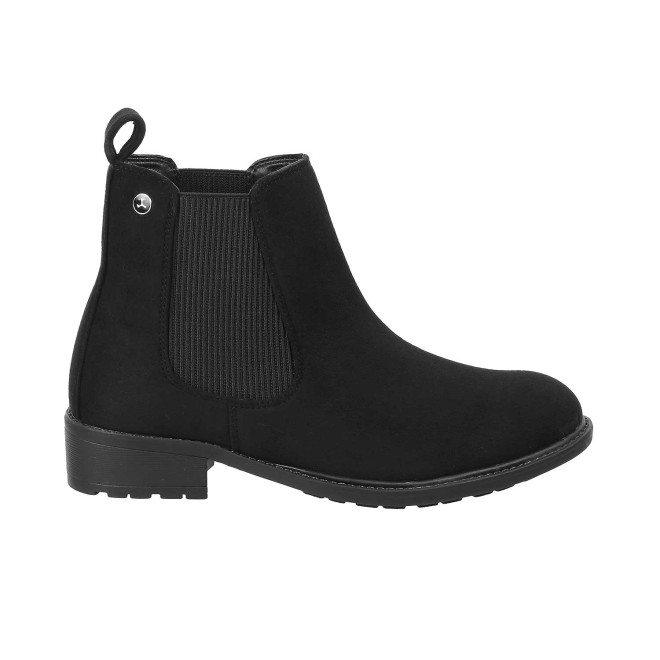 Mochi Women BlackSuede Casual Boots (SKU: 31-88-34-36)