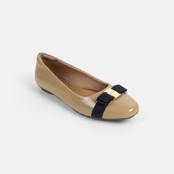 Mochi Women Beige Casual Ballerinas