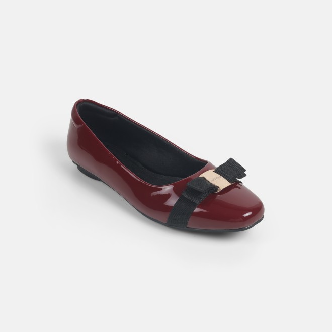 Mochi Women Wine Casual Ballerinas