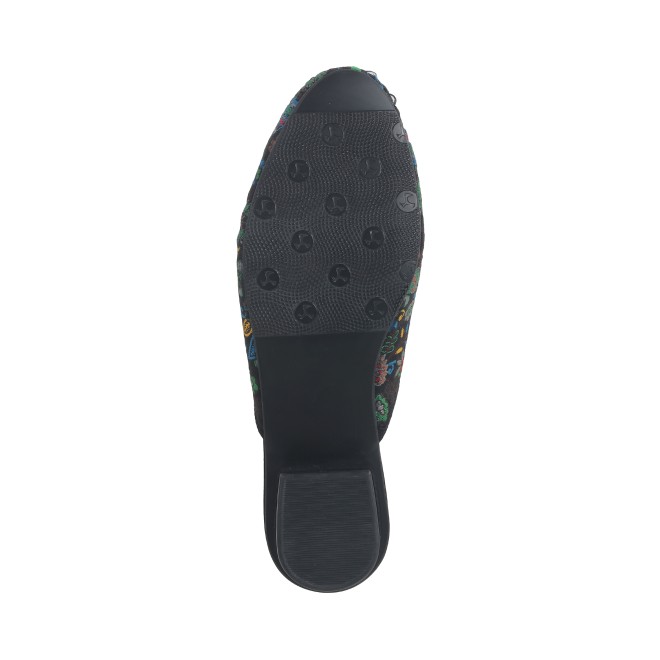 Mochi Women Black Ethnic Slip Ons (SKU: 31-887-11-36)