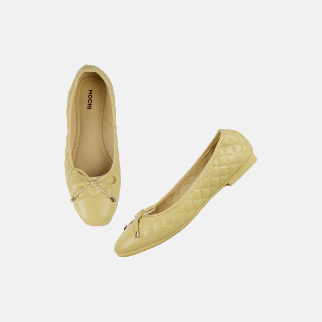 Mochi Women Yellow Casual Ballerinas (SKU: 31-900123-33-36)