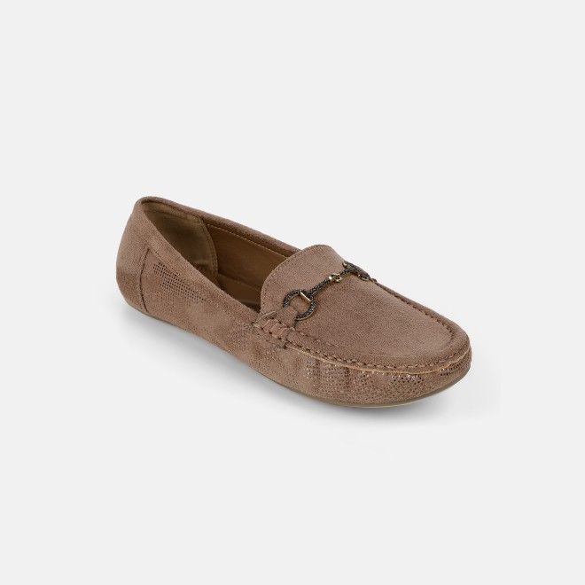 Mochi Women Khaki Casual Loafers