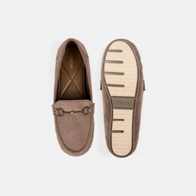 Mochi Women Khaki Casual Loafers (SKU: 31-905-62-36)