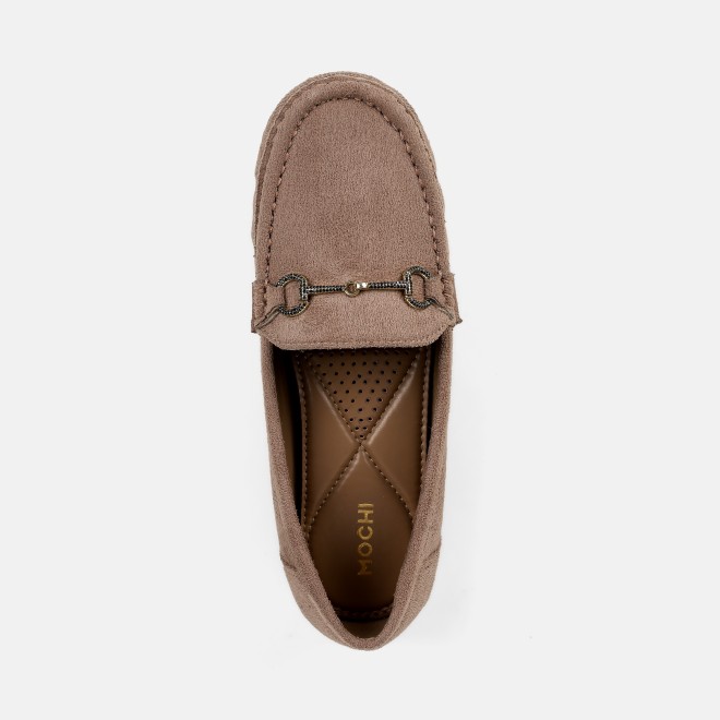 Mochi Women Khaki Casual Loafers (SKU: 31-905-62-36)