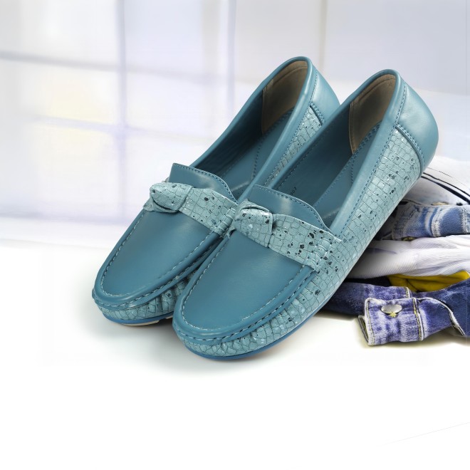Mochi Women Blue Casual Loafers
