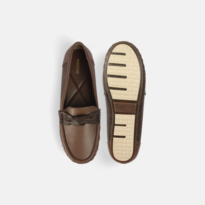 Mochi Women Brown Casual Loafers (SKU: 31-907-12-36)