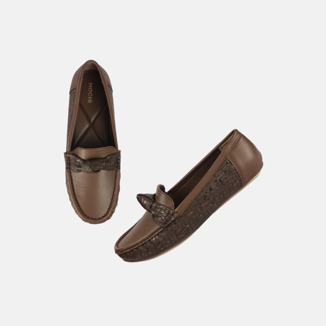 Mochi Women Brown Casual Loafers (SKU: 31-907-12-36)