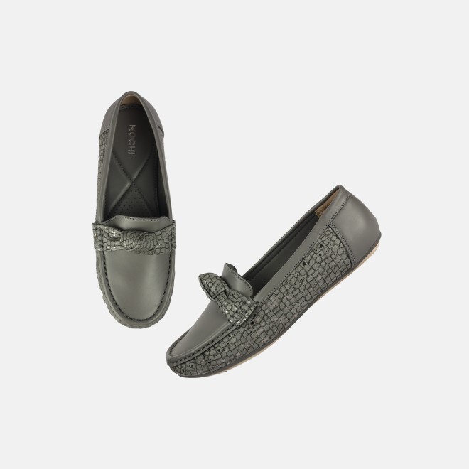 Mochi Women Grey Casual Loafers (SKU: 31-907-14-36)