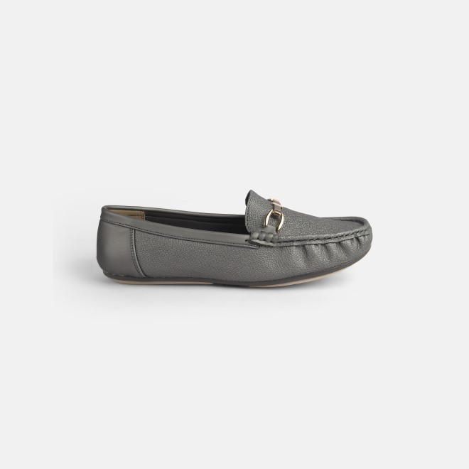 Mochi Women Gun-metal Casual Loafers (SKU: 31-910-29-36)