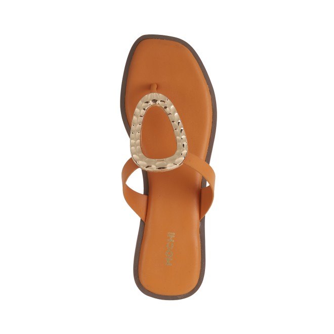 Mochi Women Orange Casual Slippers (SKU: 32-1064-25-36)