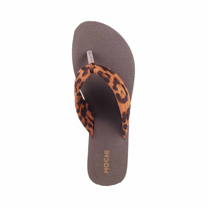 Mochi Women Tan Casual Slippers (SKU: 32-1069-23-39)