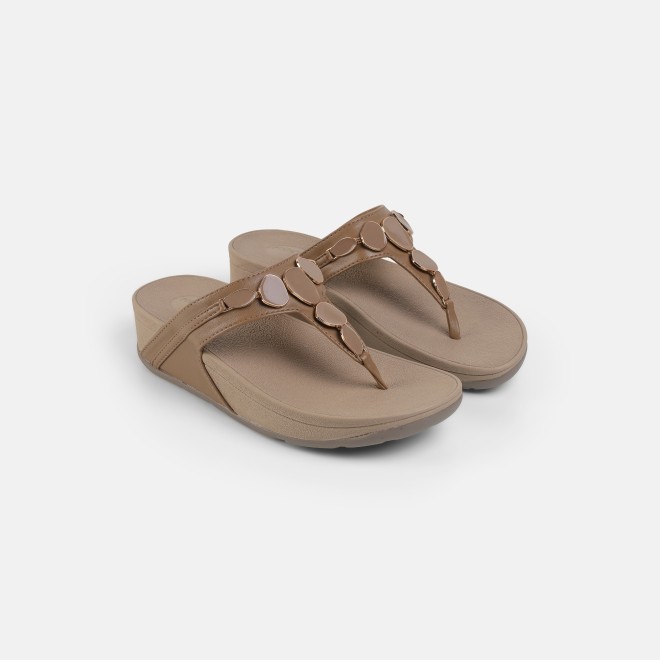 Mochi Women Beige Casual Slippers (SKU: 32-1090-20-36)
