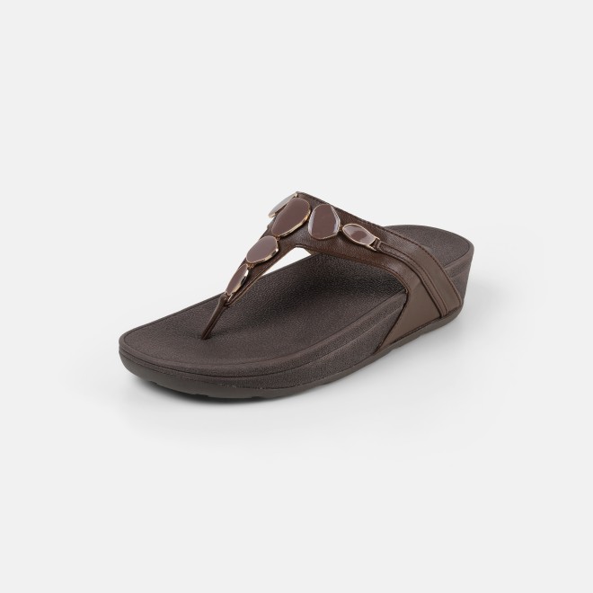 Mochi Women Brown Casual Slippers (SKU: 32-1090-12-36)