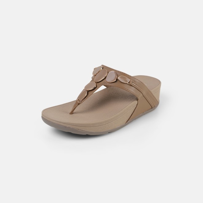 Mochi Women Beige Casual Slippers (SKU: 32-1090-20-36)