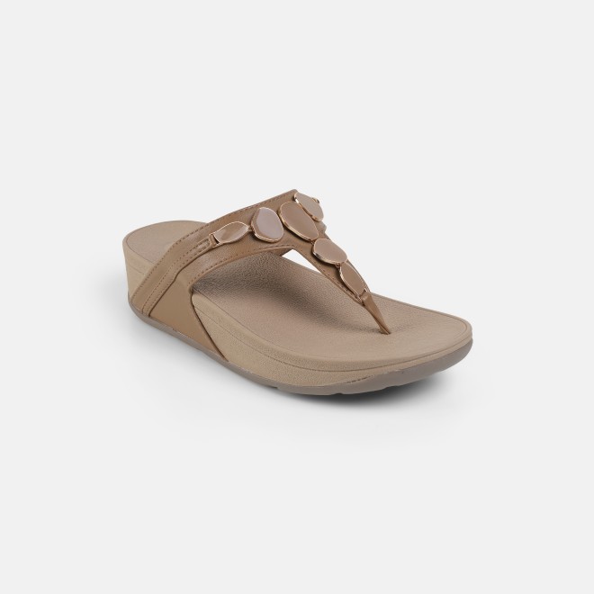 Mochi Women Beige Casual Slippers (SKU: 32-1090-20-36)