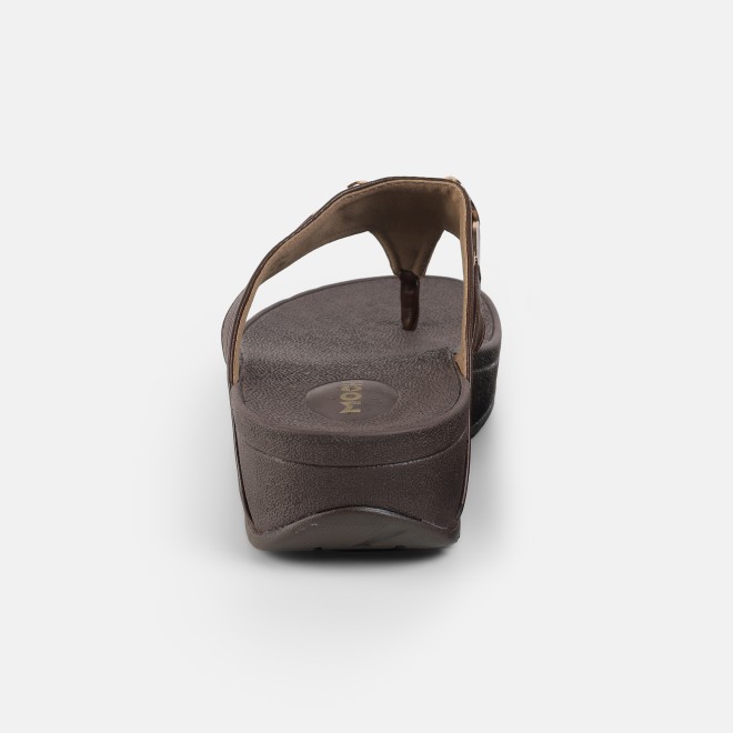 Mochi Women Brown Casual Slippers (SKU: 32-1090-12-36)